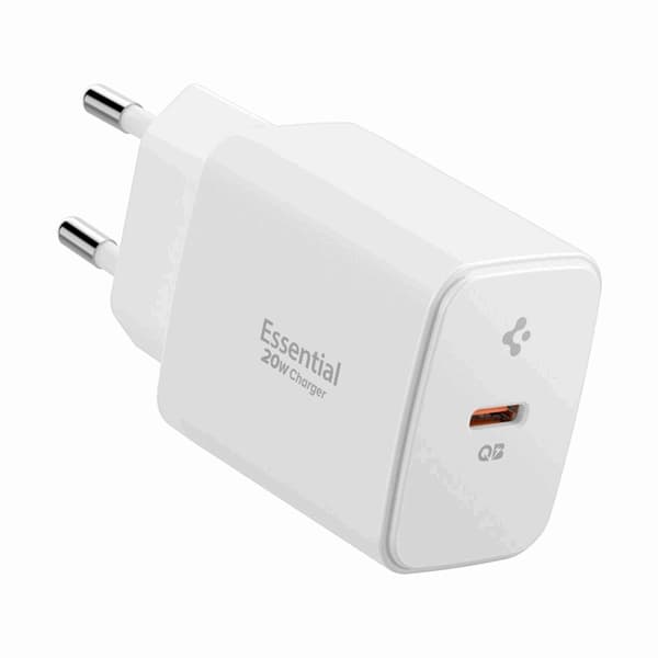 Spigen Essential Snabbladdare EE201EU 1-Ports 20W - Vit