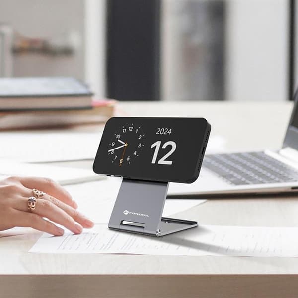 Forcell Qi2 15W MagSafe Trådlös Laddare Flip - Silver