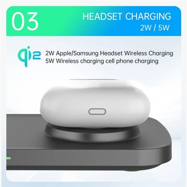 3-i-1 Samsung Galaxy S25 Ultra Qi2 15W Magnetisk Trådlös Laddare
