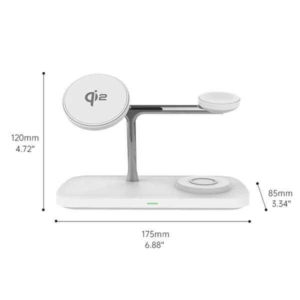 3-in-1 Trådlös Laddare Magsafe för Apple & Samsung Qi2 15W