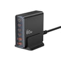Miniatyrbild 2 av 6: Tech-Protect 6-Port Skrivbord Laddare PD80W - Svart