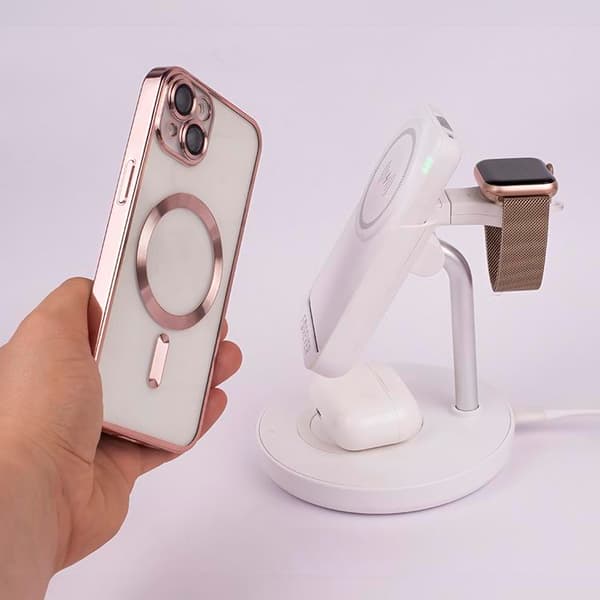 Forever 5-in-1 Trådlös Laddare Magsafe iPhone, Apple Watch, AirPods