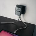 Miniatyrbild 5 av 5: Verbatim Reseladdare GaN 100W PD 2xUSB-C 2xUSB-A EU/UK/US - Svart