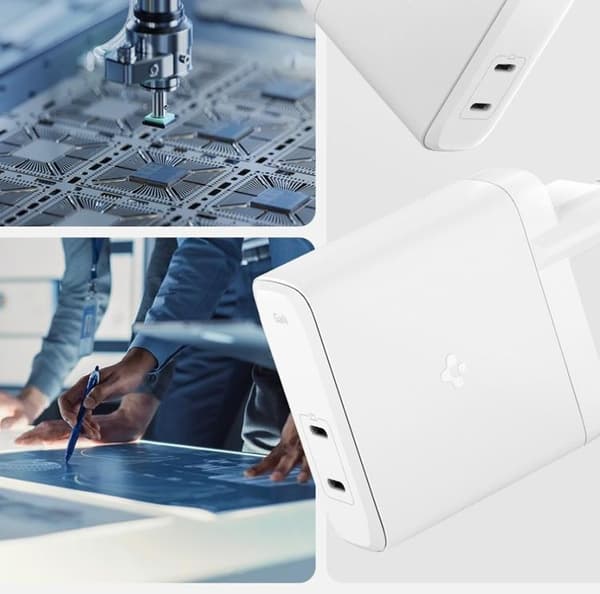 Spigen GAN-1402 2-Port Snabbladdare 140W Arcstation Pro - Vit