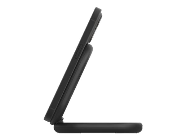 Belkin BoostCharge - Trådløst ladestativ - magnetisk, sammenleggbar, med Qi2 - 15 watt - 3 A - Fast Charge, Power Delivery 3.1 - svart