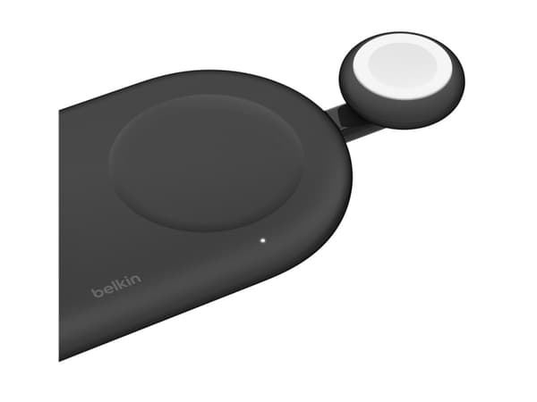 Belkin - Trådlös laddningsplatta - portabel - 5 Watt - Fast Charge - svart Svart, Vit