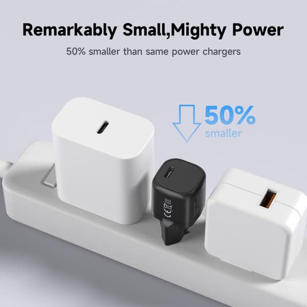 FoneKit Mini 20W AC-oplader, USB-C, sort
