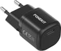 Miniatyrbillede 1 af 10: FoneKit Mini 20W AC-oplader, USB-C, sort