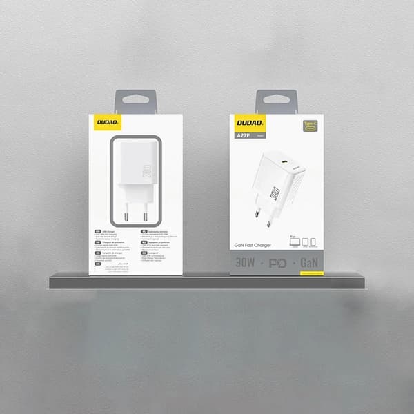 Dudao Snabbladdare 30W A27P PD GaN USB-C - Vit