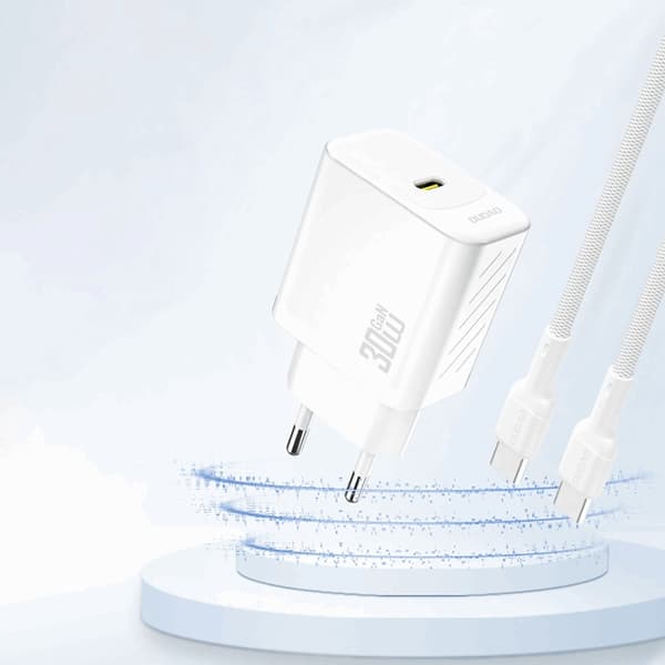 Dudao Snabbladdare 30W A27P PD GaN USB-C - Vit