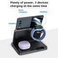 Miniatyrbild 6 av 11: 3-in-1 Trådlös Laddare Samsung Galaxy - Buds - Watch - Svart