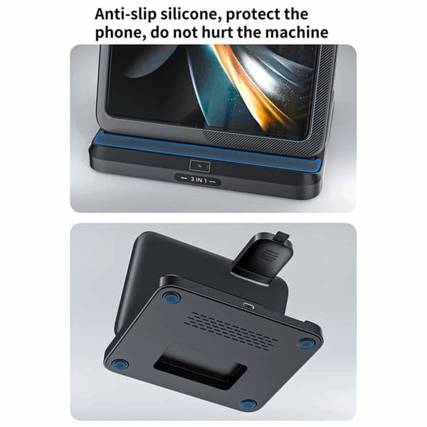 3-in-1 Trådlös Laddare Samsung Galaxy - Buds - Watch - Svart