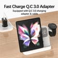 Miniatyrbild 5 av 10: 3-in-1 Trådlös Laddare 15W Samsung Galaxy - Buds - Watch - Vit