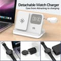 Miniatyrbild 7 av 10: 3-in-1 Trådlös Laddare 15W Samsung Galaxy - Buds - Watch - Vit