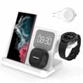 Miniatyrbild 1 av 10: 3-in-1 Trådlös Laddare 15W Samsung Galaxy - Buds - Watch - Vit