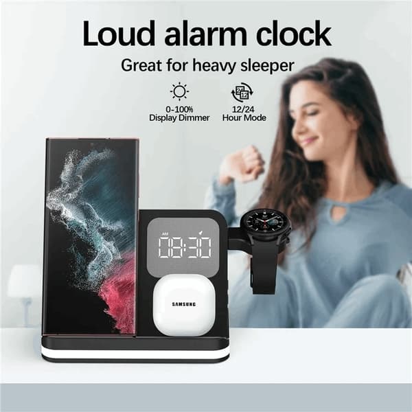 S20A För Samsung Fällbar Skärm Mobilhållare Fäste Car Air Vent Trådlös Laddare