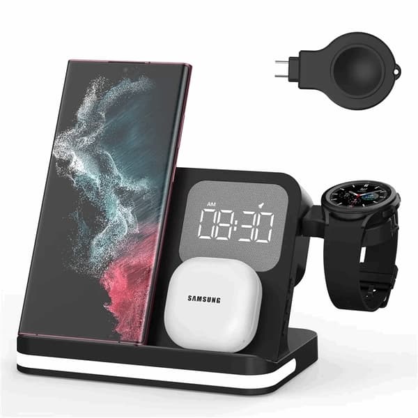 S20A För Samsung Fällbar Skärm Mobilhållare Fäste Car Air Vent Trådlös Laddare
