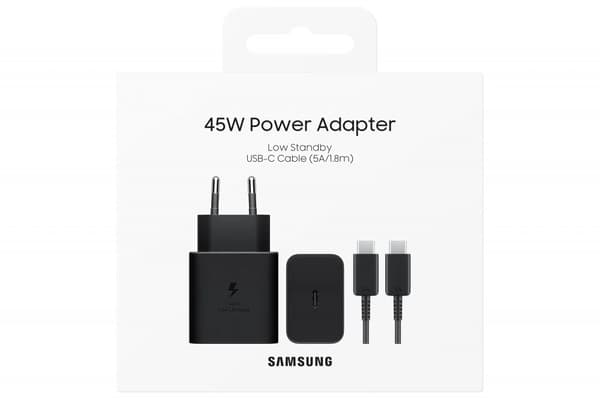 Samsung Snabbladdare EP-T4511X 5A 45W inkl. Datakabel USB TYP-C Svart