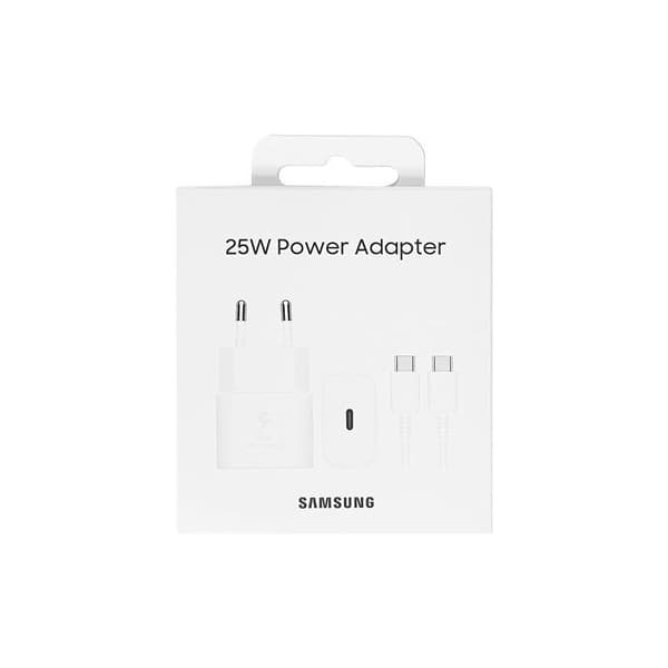 Samsung Hurtiglader EP-T2510 3A 25W inkl. Datakabel TYPE-C Hvid