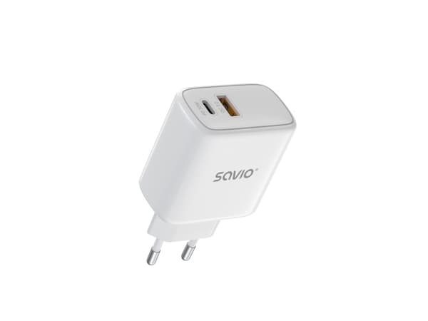 Savio LA-06 USB Type A & C Quick Charge Power Delivery 3.0 Indoor, Indoor, AC, 12 V, White