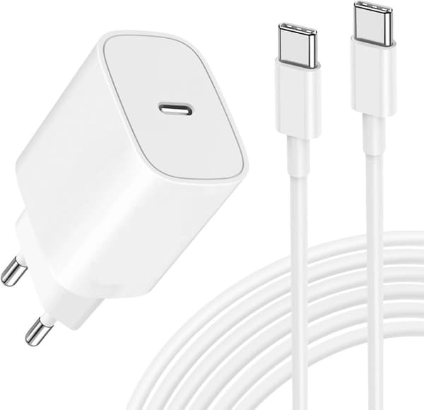 Samsung / Iphone 16 Snabbladdare - Adapter + Kabel 20W USB-C 1m