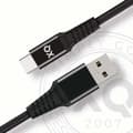 Pikkukuva 2 / 2: XQISIT Kaapeli Punottu USB-A/USB-C 2m Musta