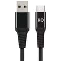 Pikkukuva 1 / 2: XQISIT Kaapeli Punottu USB-A/USB-C 2m Musta
