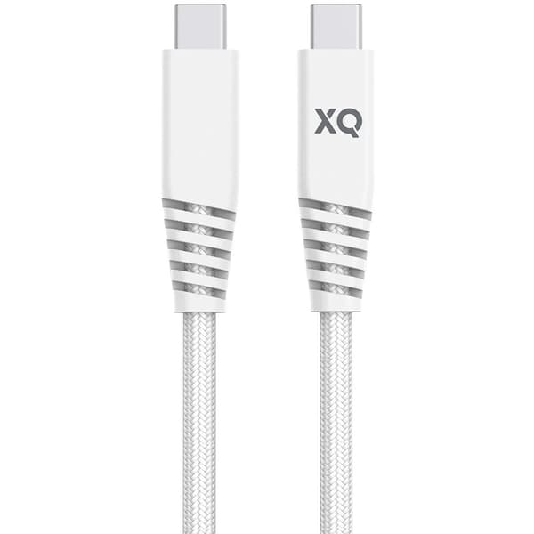 XQISIT Kabel Flätad USB-C till USB-C 2m Vit