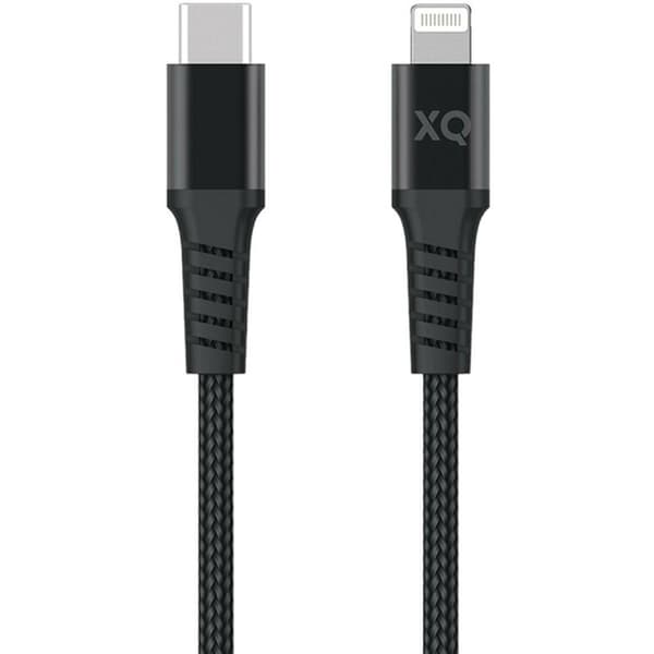 XQISIT Kabel Flettet USB-C/Lightning 2m Sort