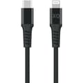 Miniatyrbillede 1 af 2: XQISIT Kabel Flettet USB-C/Lightning 2m Sort