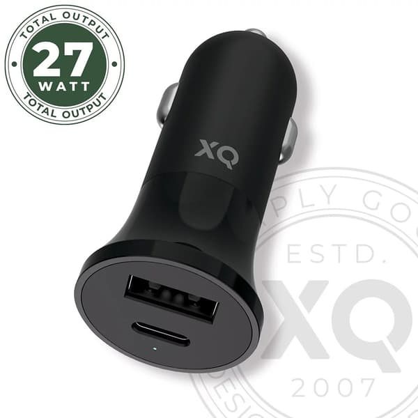 XQISIT Billaddare PD 27W USB-A & USB-C