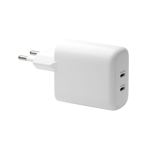 dbramante1928 Re-charge Pro - EU-vegglader - 2x USB-C 30W - hvit Hvit