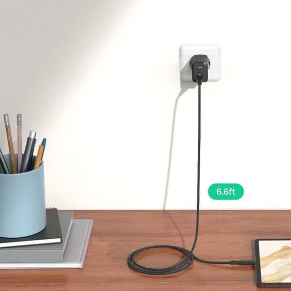 Spigen GAN-651 1-Port Snabbladdare 65W + Typ-C Kabel