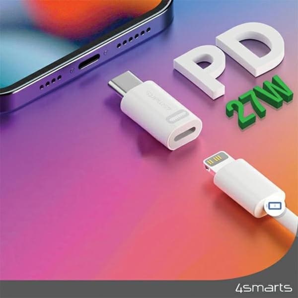 [2-Pack] 4smarts USB-C Till Lightning Adapter 27W