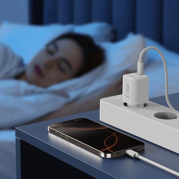 Tech-Protect Snabbladdare 33W NCM 2-Port QC3.0 - Vit