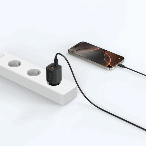 Tech-Protect Snabbladdare 33W NCM 2-Port QC3.0 - Svart