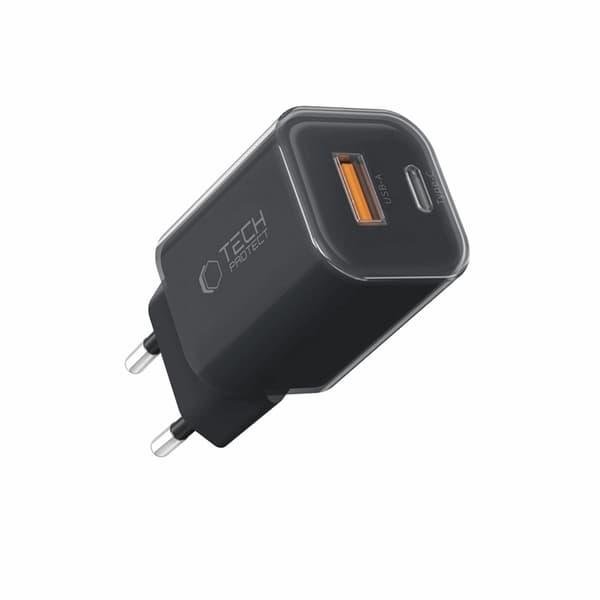 Tech-Protect Snabbladdare 33W NCM 2-Port QC3.0 - Svart