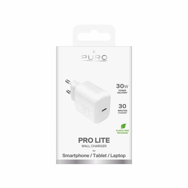 Puro Snabbladdare 30W USB-C Prolite - Vit