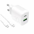 Miniatyrbild 1 av 3: Puro Snabbladdare 30W + USB-C - USB-C Kabel 1.2m