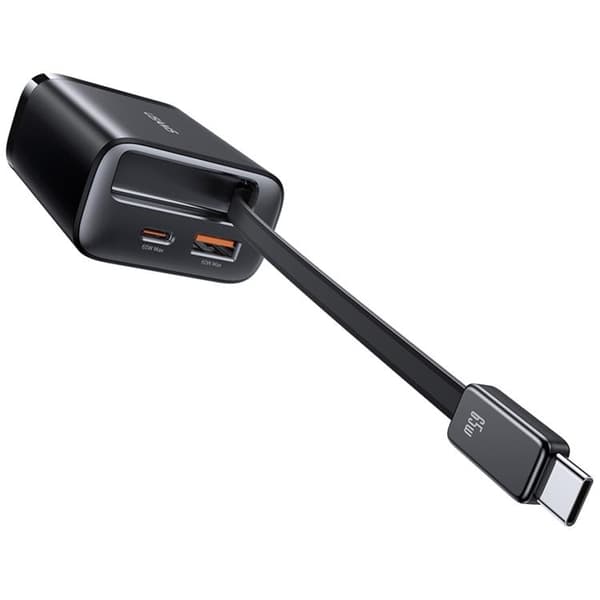 USAMS Snabbladdare 65W 1xUSB-C 1xUSB-A Med USB-C Kabel