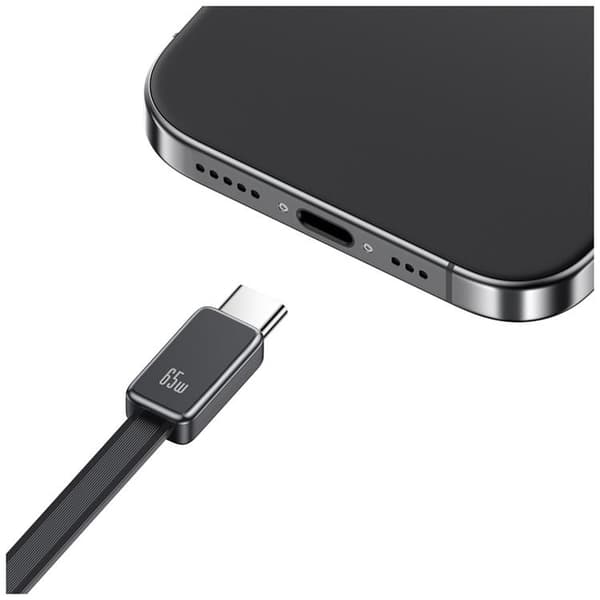 USAMS Snabbladdare 65W 1xUSB-C 1xUSB-A Med USB-C Kabel