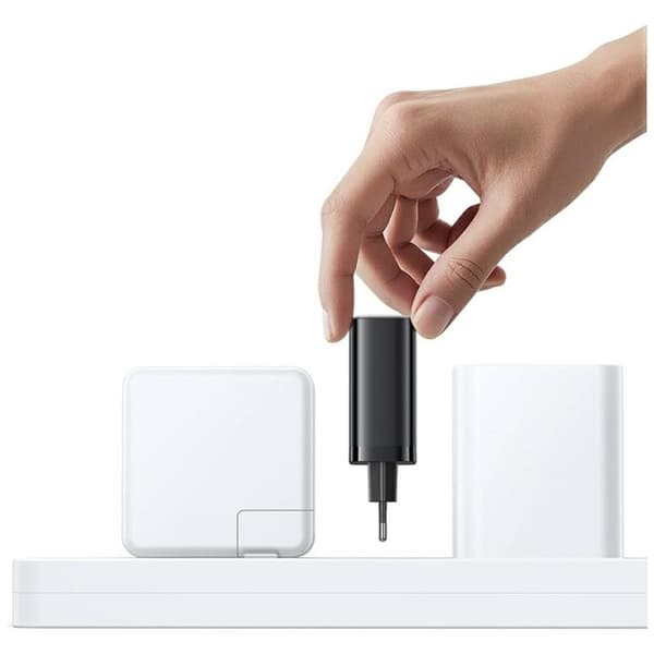 USAMS Snabbladdare 65W 1xUSB-C 1xUSB-A Med USB-C Kabel