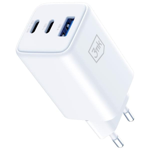 3MK Snabbladdare 65W 1xUSB-A 2xUSB-C PD QC4+ Hyper GaN