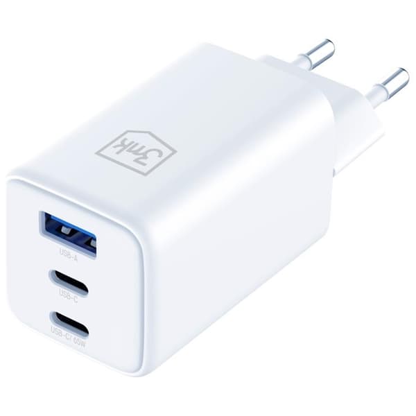 3MK Snabbladdare 65W 1xUSB-A 2xUSB-C PD QC4+ Hyper GaN