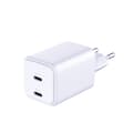 Miniatyrbild 4 av 10: 3MK Snabbladdare 45W 2xUSB-C med USB-C Kabel Hyper - Vit