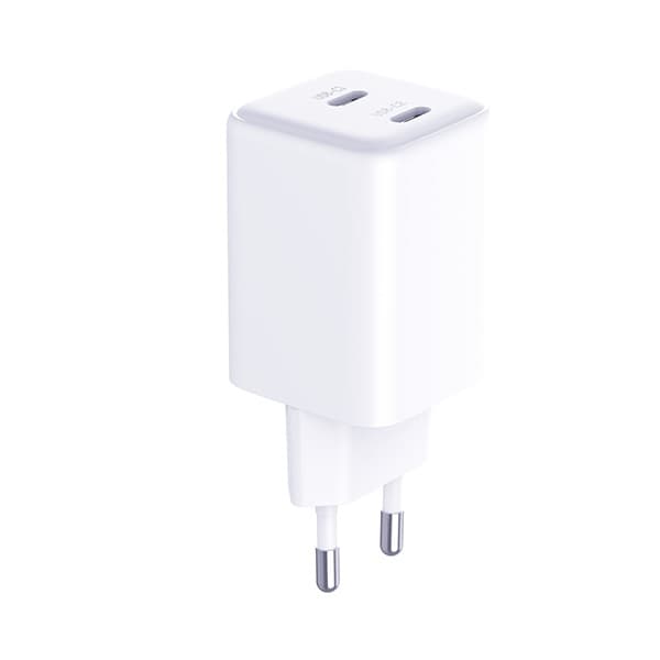 3MK Snabbladdare 45W 2xUSB-C med USB-C Kabel Hyper - Vit
