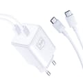 Miniatyrbild 8 av 10: 3MK Snabbladdare 45W 2xUSB-C med USB-C Kabel Hyper - Vit