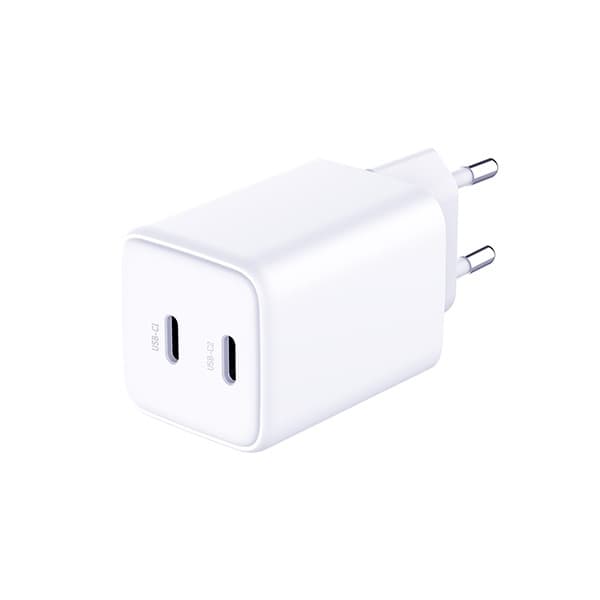 3MK Snabbladdare 45W 2xUSB-C med USB-C Kabel Hyper - Vit