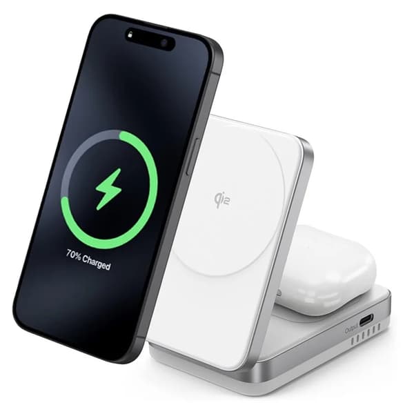 Qi2 MagSafe Trådlös Laddare iPhone, Airpods 15W YF-M29 - Vit