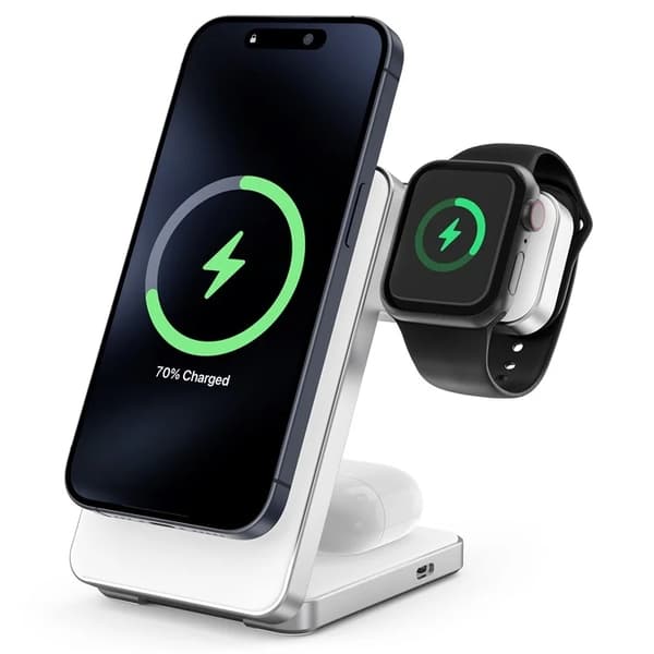 Qi2 MagSafe Trådlös Laddare iPhone, Apple Watch, Airpods 15W